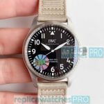 Swiss Grade Replica IWC Pilots Mark XVIII Black Dial Nato Strap Watch